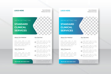 Corporate healthcare and medical flyer template