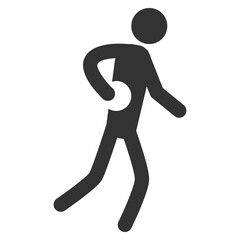 Gaelic football icon. Ball and gates. Flat style vector illustration isolated on white background