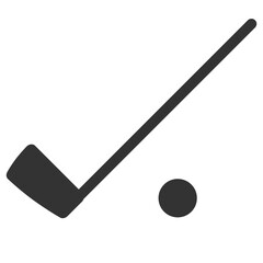 Golf icon. Flat style vector illustration isolated on white background