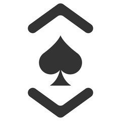Hilo casino game icon. Flat style vector illustration isolated on white background