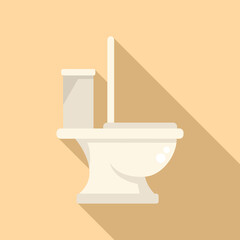 Apartment toilet icon flat vector. Water sewerage