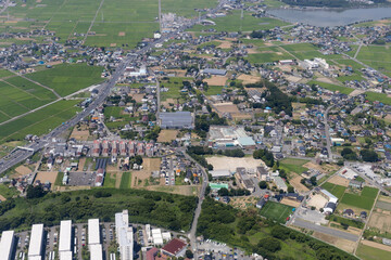 川越市立古谷小学校付近を空撮