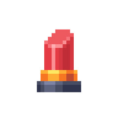 Naklejka premium Women's red lipstick icon Design for stickers, logo, mobile app. Isolated pixel art vector illustration