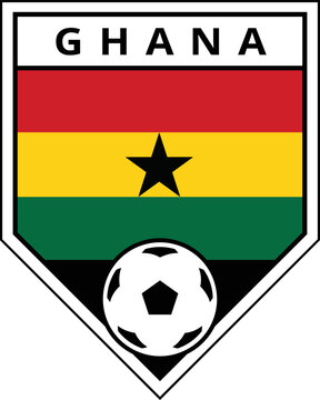 Ghana Angled Team Badge for Football Tournament