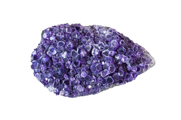 Chrome Amethyst brush purple lilac crystals, silicon dioxide. Museum Mineral Series. Mineralogical...