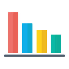 Bar Graph Isolated Vector icon which can easily modify or edit

