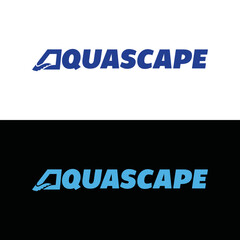 Aquatic logo Design vector aquascape symbol