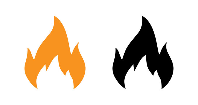Fire symbol flame vector icon