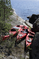 Obraz premium canoe on the river