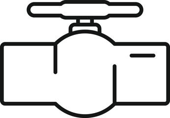 Water tap icon outline vector. Pipe sewer