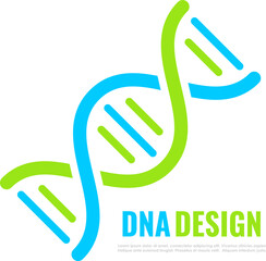 Human dna vector icon, double helix design