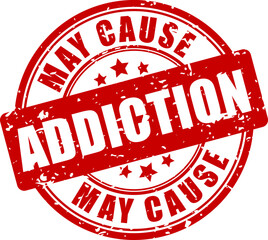 May cause addiction warning seal