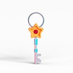 Magical Key icon isolated 3d render illustration