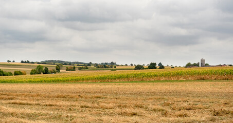 Fototapeta na wymiar Stormy farmland scenery