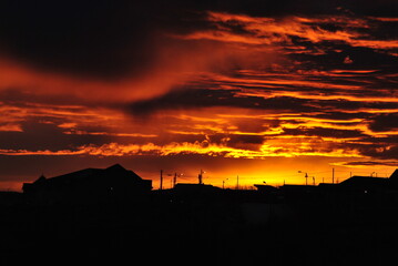 sunset in the patagonia, El calafate, Argentina