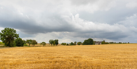 Fototapeta premium Stormy farmland scenery