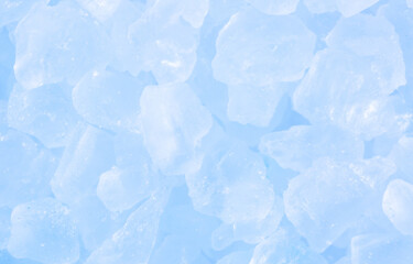 Obraz premium Salt crystals, sea salt as background and texture. Ice crystals turquoise Blue