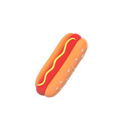 3d rendering of bread icon isolated