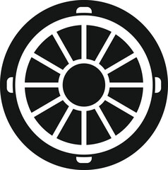 Obraz premium Urban manhole icon simple vector. City road