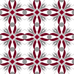 Abstract seamless background. Geometrical Pattern design in Aztec symbols, Ethnic Style. Red embroidered, ideal for men shirt, male fashion, tote, bag, Wallpaper, backdrop.