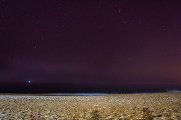 Starry sky by the sea in Turkey
