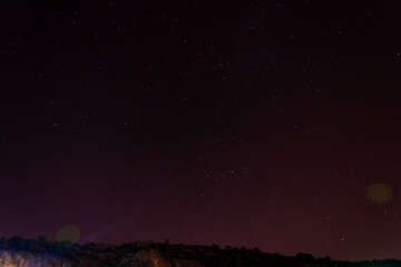Starry sky by the sea in Turkey