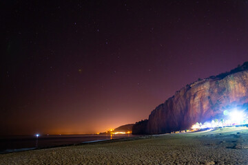 Starry sky by the sea in Turkey