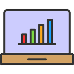 Online Bar Chart Icon