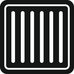 Drain metal cover icon simple vector. City road