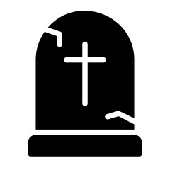 Obraz premium grave glyph icon