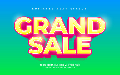 grand sale editable text effect template