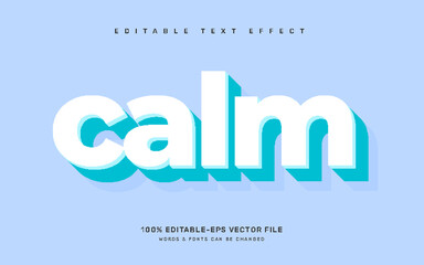 Calm editable text effect template