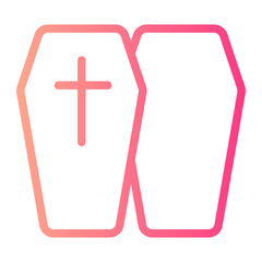 Obraz premium coffin gradient icon