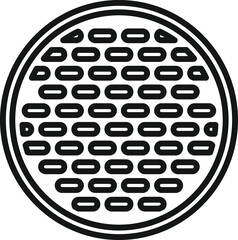 Underground manhole icon outline vector. Street lid