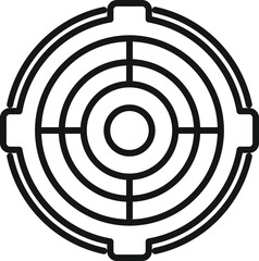 Gutter manhole icon outline vector. City road