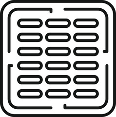 Drain cover icon outline vector. City road