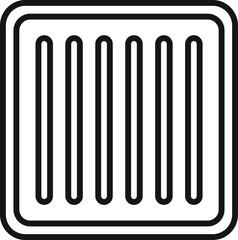 Drain metal cover icon outline vector. City road