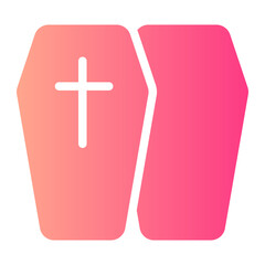 Obraz premium coffin gradient icon