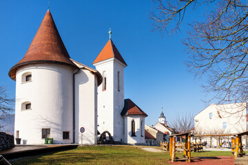 Church of St. Sebastian, Fabian and Roch at Pungart and Pungert Tower in Kranj , Slovenia