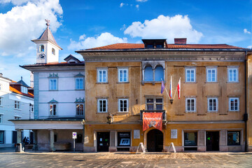 Museum and town hall in down town of Kranj, Slovenia