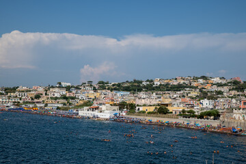 Fototapeta premium View of old town of Procida island.