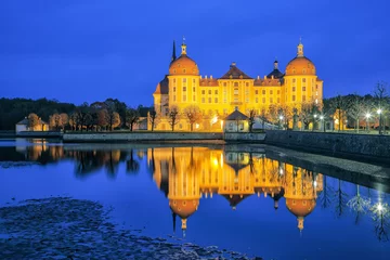 Deurstickers Stunning view of Moritzburg Castle near Dresden. © pilat666