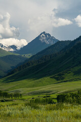 landscape of huge mountains in Xinjiang, China