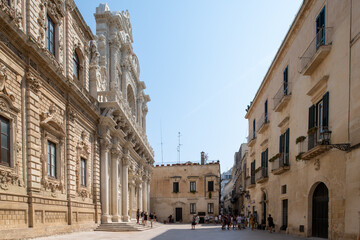 Obraz premium Lecce view of south italian heritage site. Cityscape of a unique Mediterranean jewel.