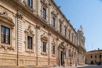 Lecce view of south italian heritage site. Cityscape of a unique Mediterranean jewel.