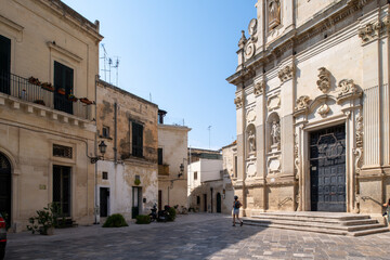 Lecce view of south italian heritage site. Cityscape of a unique Mediterranean jewel.