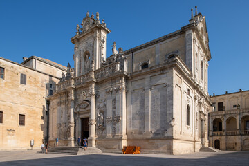 Lecce view of south italian heritage site. Cityscape of a unique Mediterranean jewel.