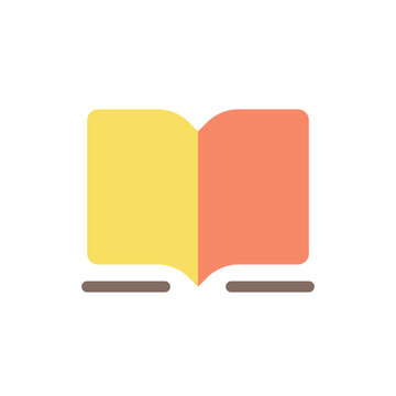 Book flat color ui icon. Online bookstore. Buying and selling ebooks. E-commerce business. Bookseller. Simple filled element for mobile app. Colorful solid pictogram. Vector isolated RGB illustration
