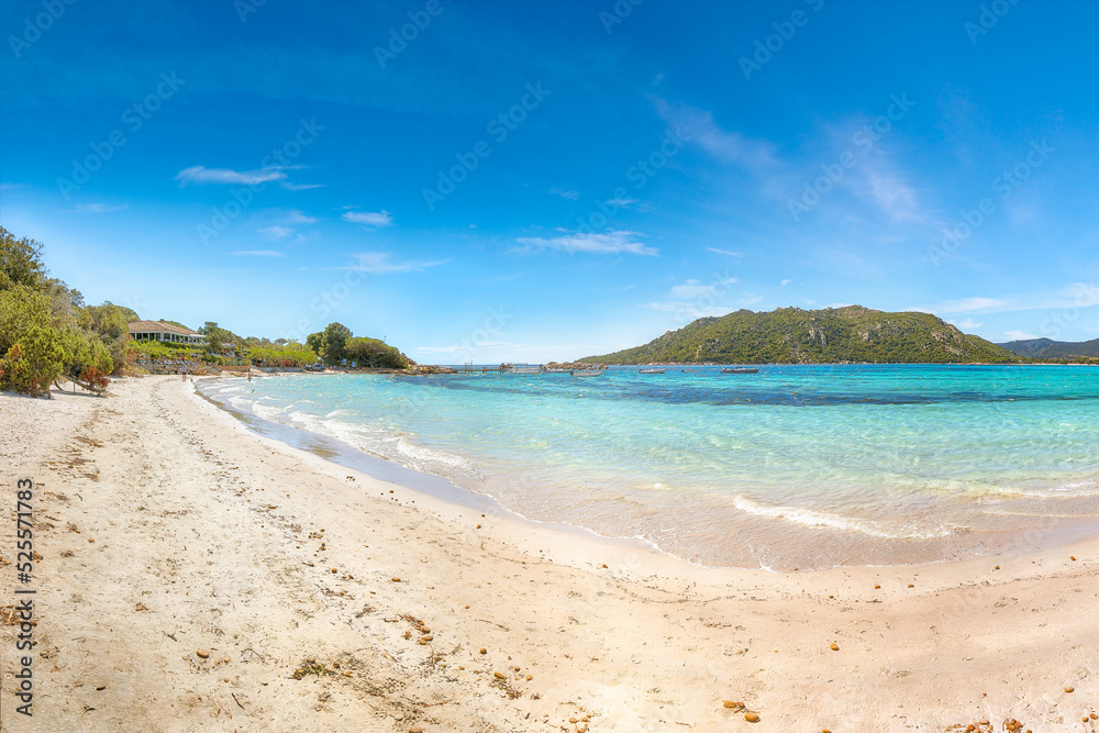 Wall mural Marvelous view of  beach of Santa Giulia resort.