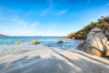 Photo sur Plexiglas Plage de Palombaggia, Corse Vue imprenable sur les plages de Palombaggia et Tamaricciu.